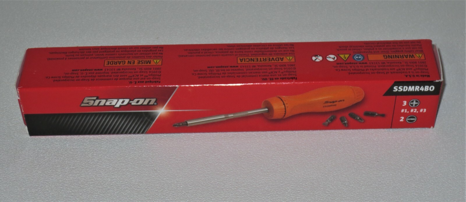 NEW Snap-on ORANGE Ratcheting Screwdriver SSDMR4BO *ORANGE HANDLE* New In Box!