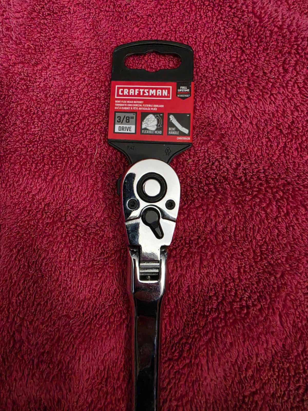 NEW Craftsman 3/8 Bent Handle Flex Head Ratchet 72 Tooth