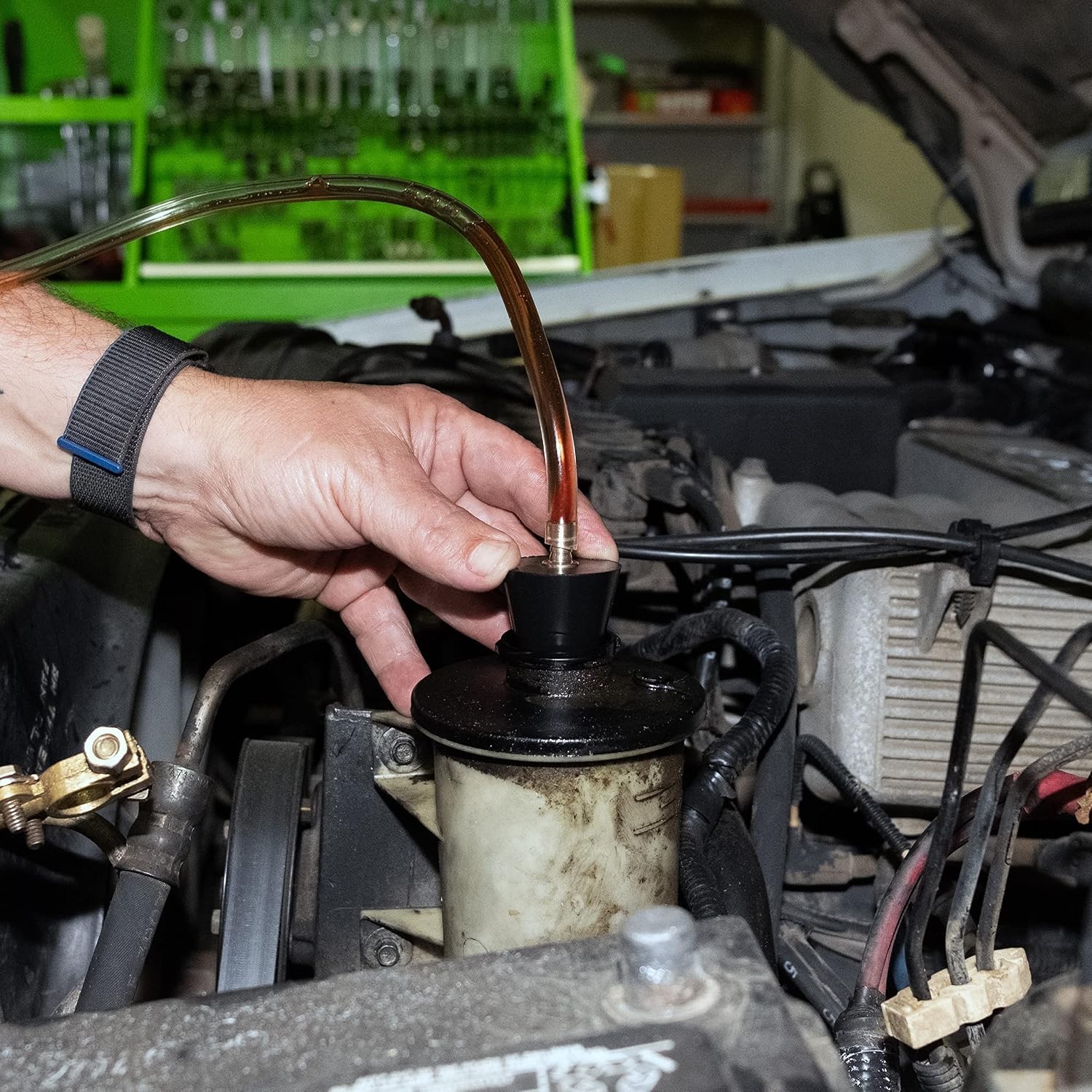 Brake Bleeder Kit with Vacuum Pump Gauge for Brake Power Steering Testing
