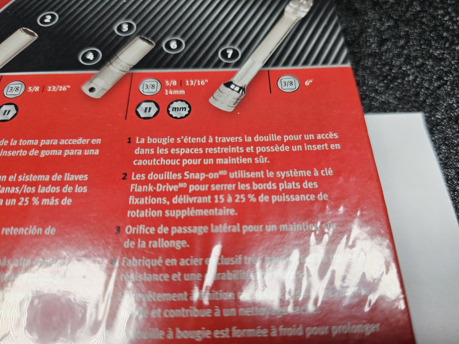 Snap-on Tools USA NEW 6pc 3/8″ Drive Essential Spark Plug Socket Set 206ESSPKPLG