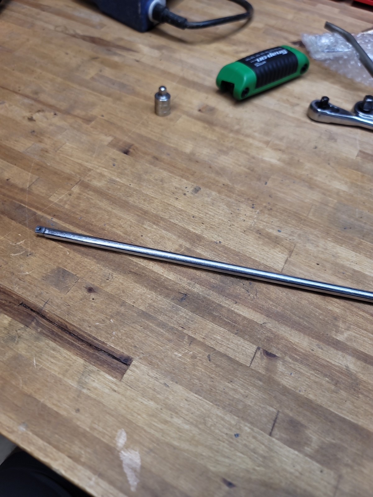 Snap on Tools USA TMXK140 1/4″ Drive 14″ Long Extension Bar Knurled Grip Chrome