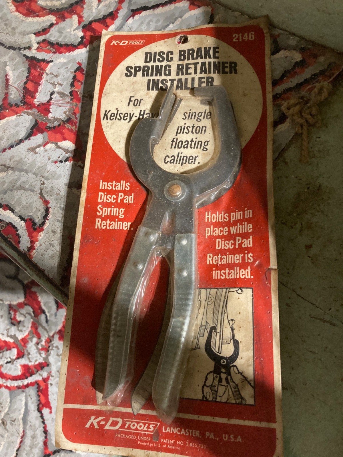 Vtg. KD Tools 2146 DISC BRAKE SPRING RETAINER/INSTALLER FOR KELSEY-HAYES