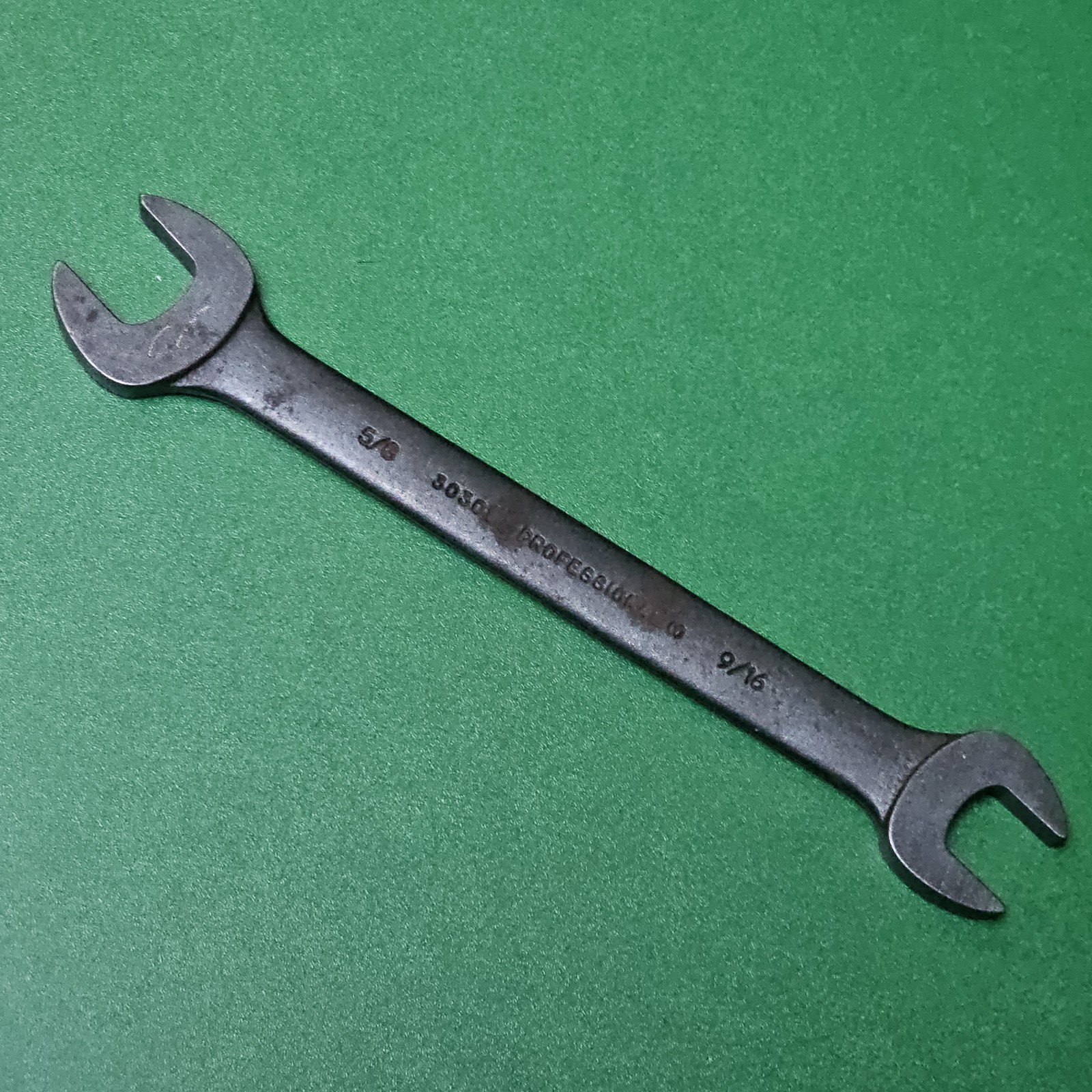 Vintage Proto 3030B Double Open End Wrench 9/16″ x 5/8″ USA Black Oxide Tool