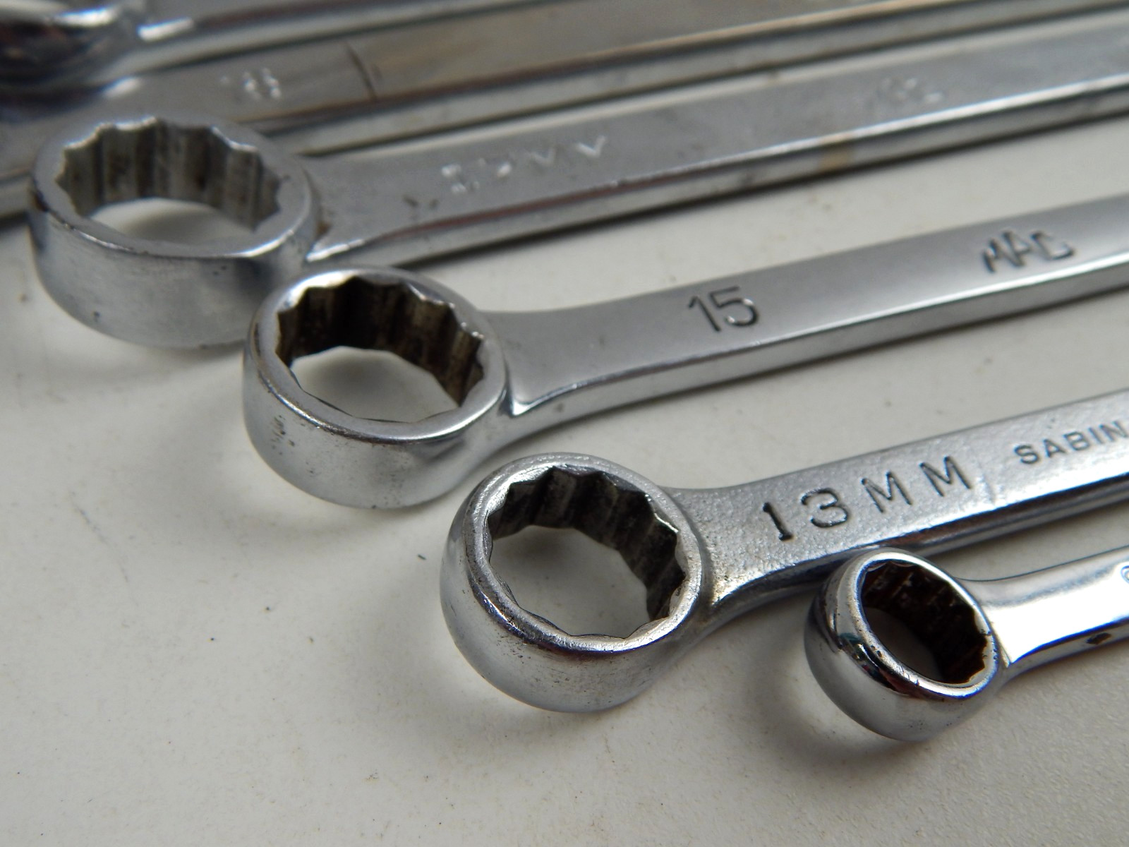 Mac Tools MCW 6pc 12pt Metric Combo Wrench Set 9mm 13mm 15mm 17mm 18mm 19mm USA