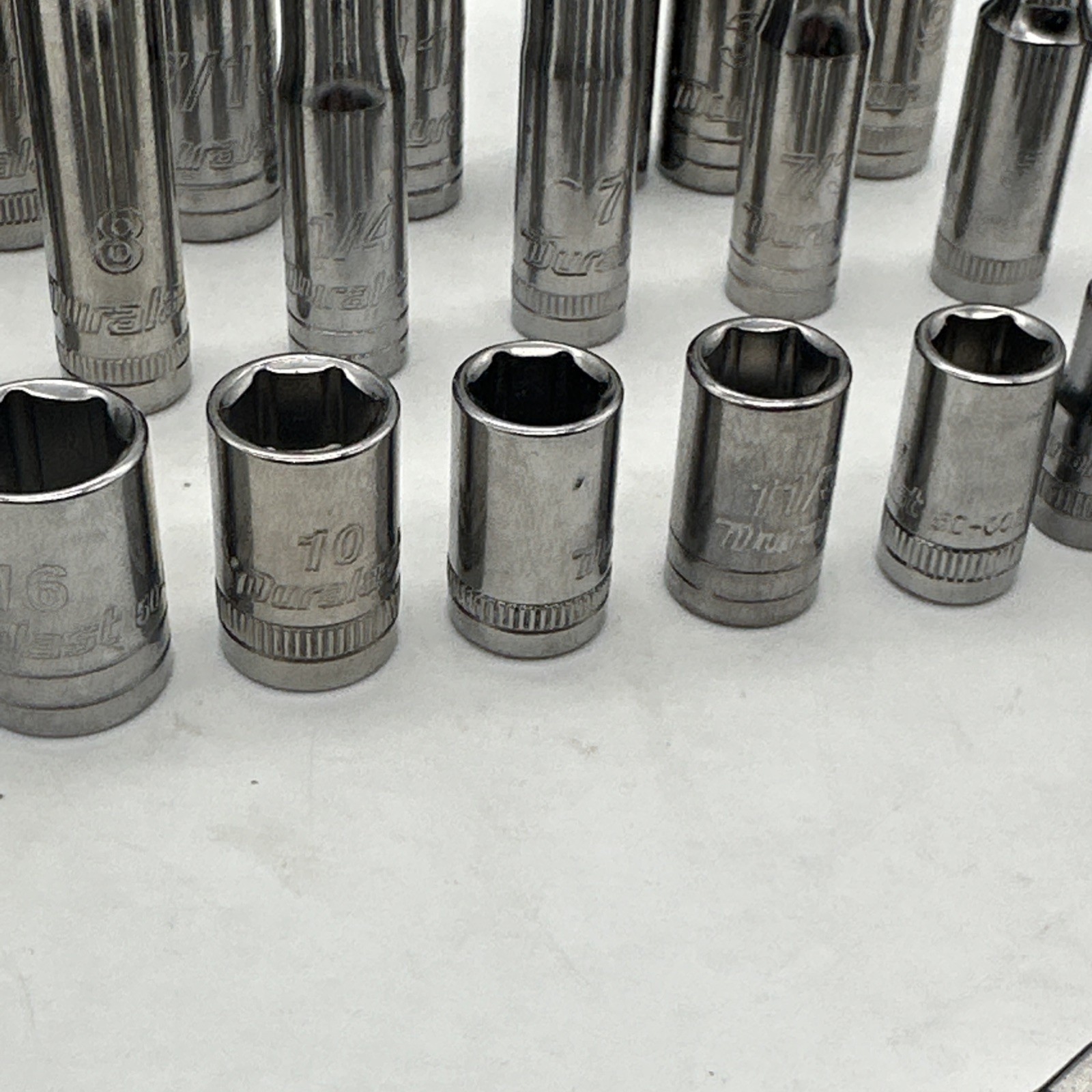 Duralast 29 Piece Socket And Extension Set Loose 3/8” 1/4” Drive