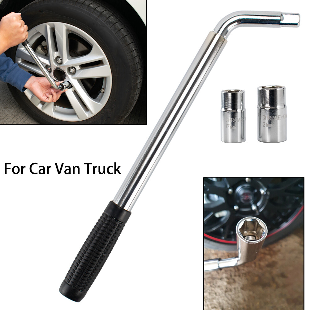 4 Way 17/19mm 21/23mm Telescoping Tire Lug Nut Wheel Wrench Universal Nut Socket