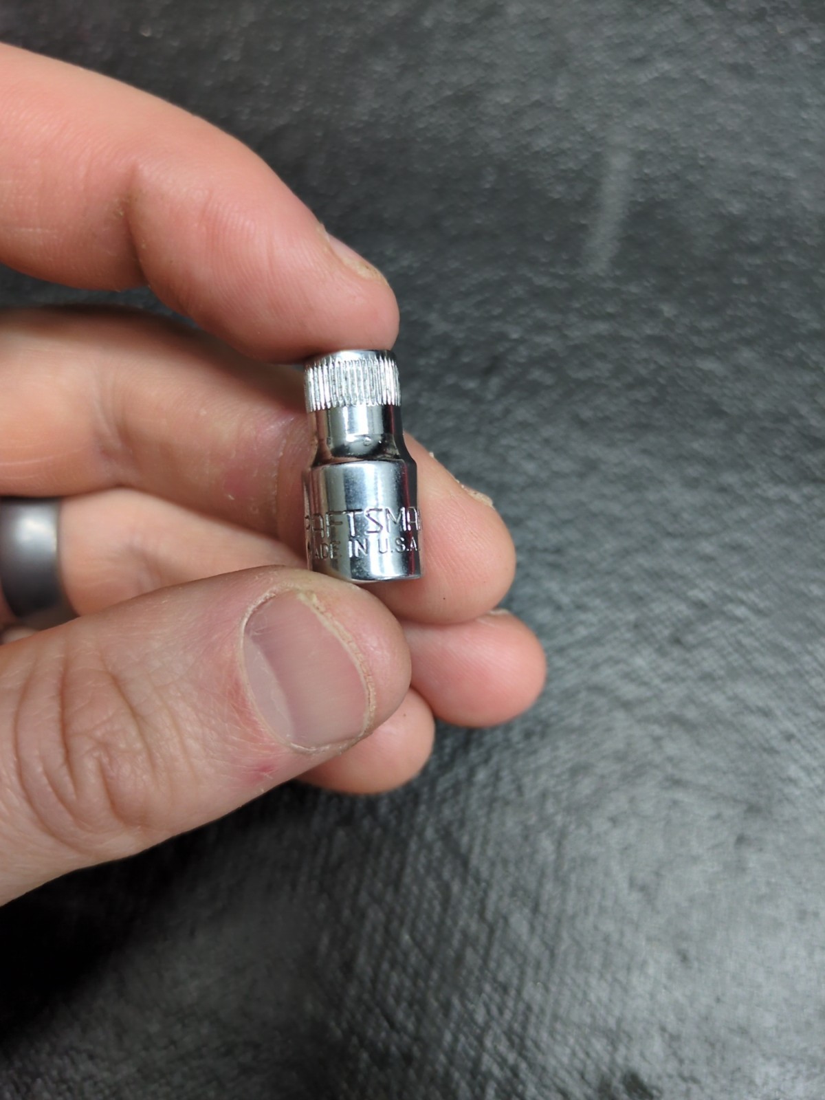 Craftsman 6mm Socket 6pt. 1/4″ Drive -G- 43502 (Top Knurl)