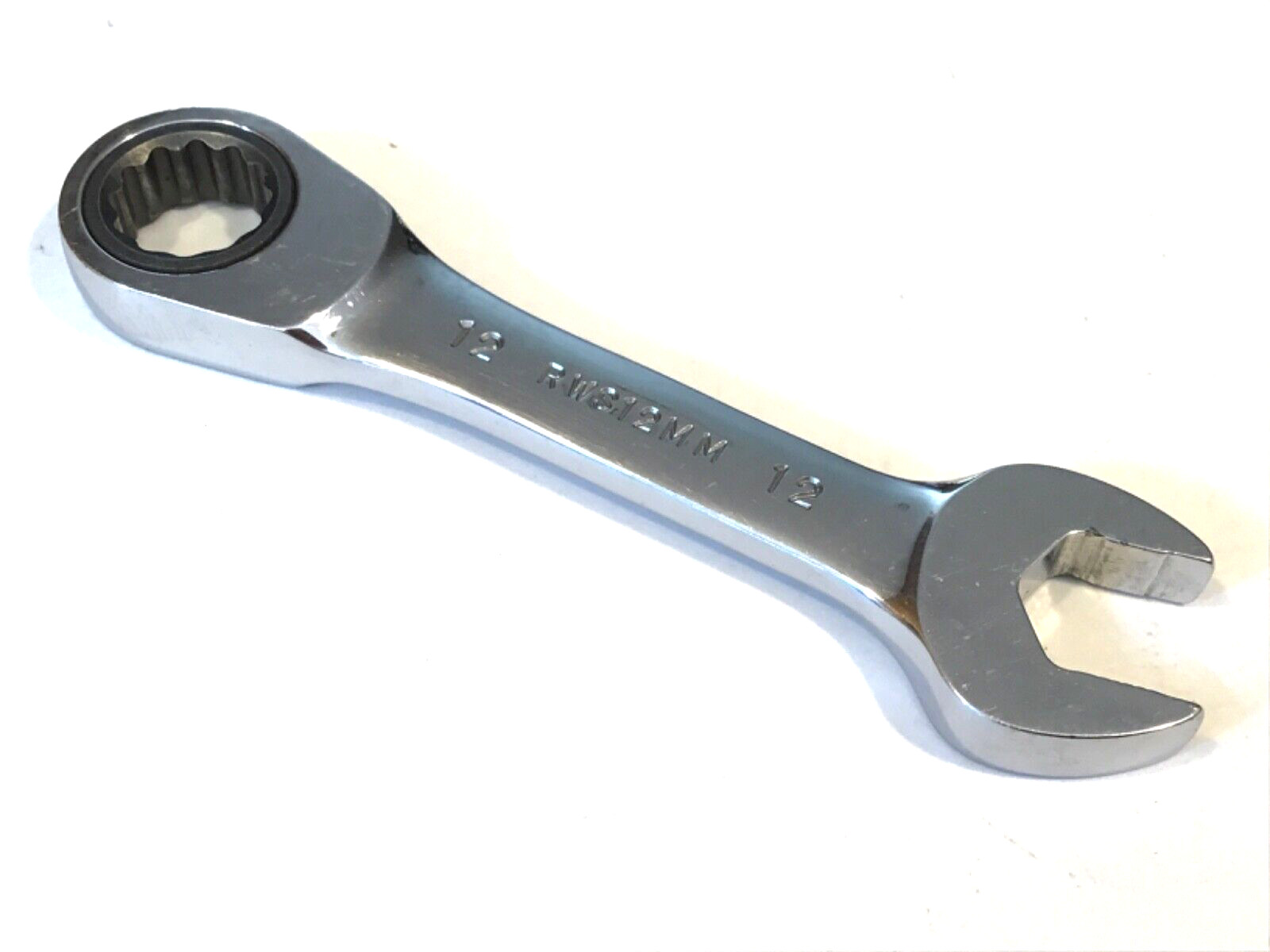 Mac Tools RWS12MM 0° Offset 12MM 12Pt Stubby Ratcheting Combination Wrench NICE