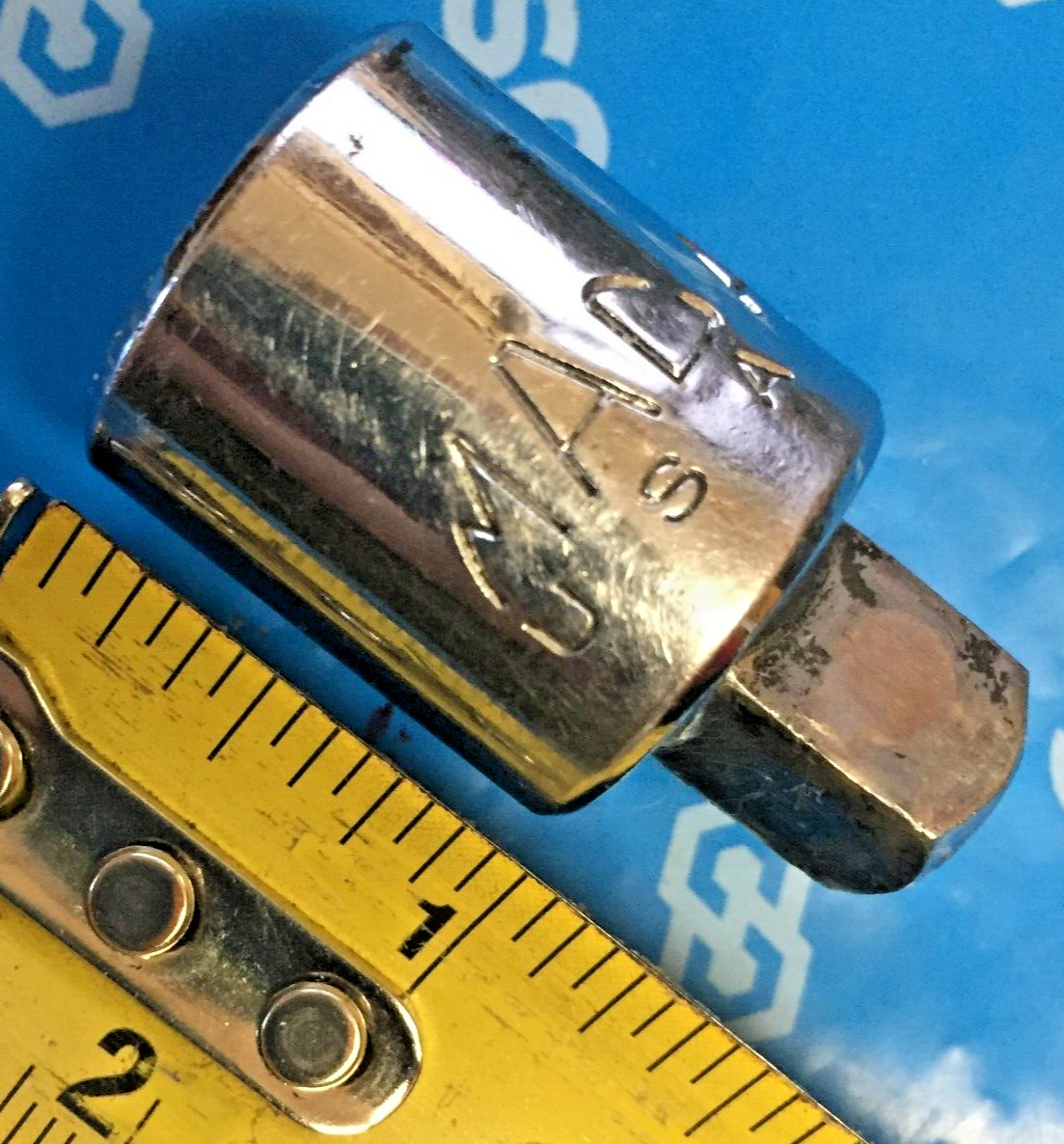 Mac Tool A1612 Chrome 1/2 to 3/8″ Socket Adapter USA 1.5″L 1993 Good 8/10 E