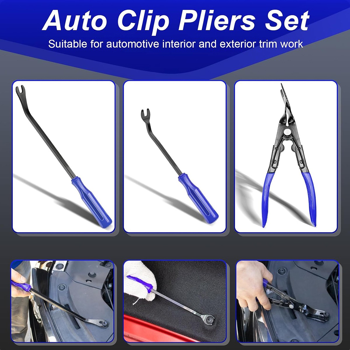 238 Piece Car Door Plastic Trim Panel Dash Installation Removal Pry Tool Kit Set