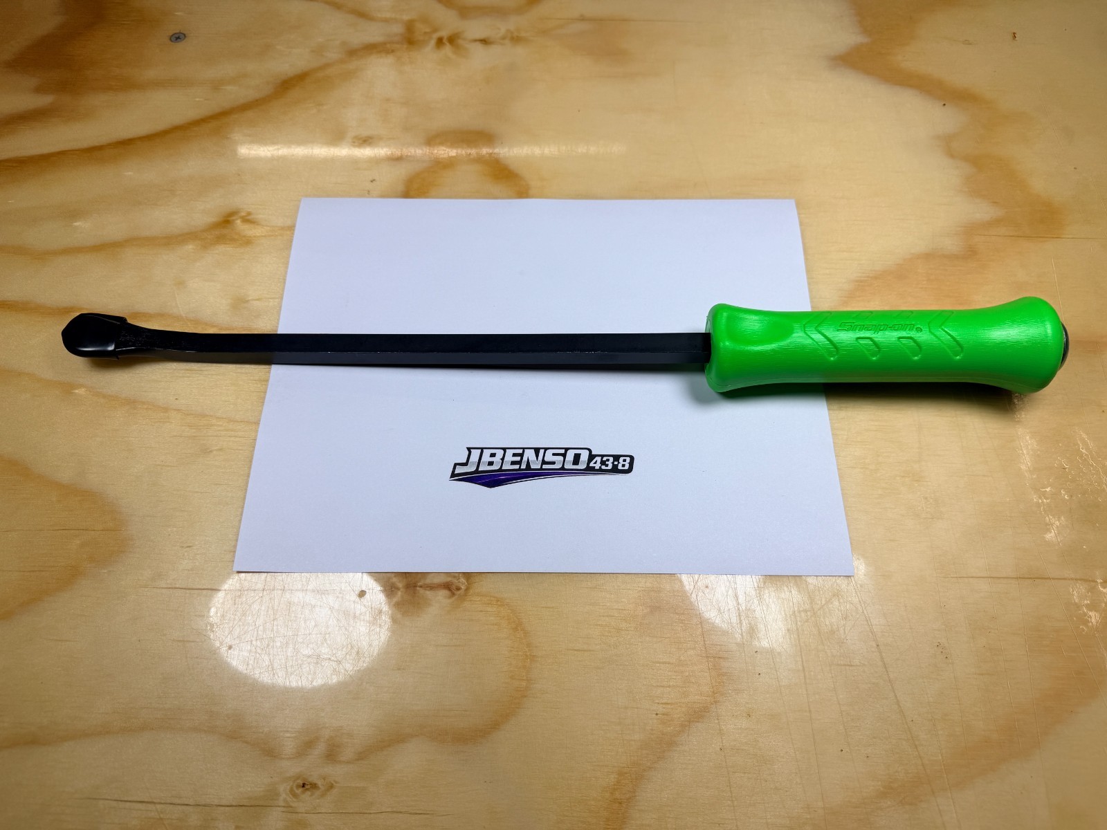 Snap-on Tools USA NEW GREEN 18″ Length Steel Striking Pry Bar SPBS18AG