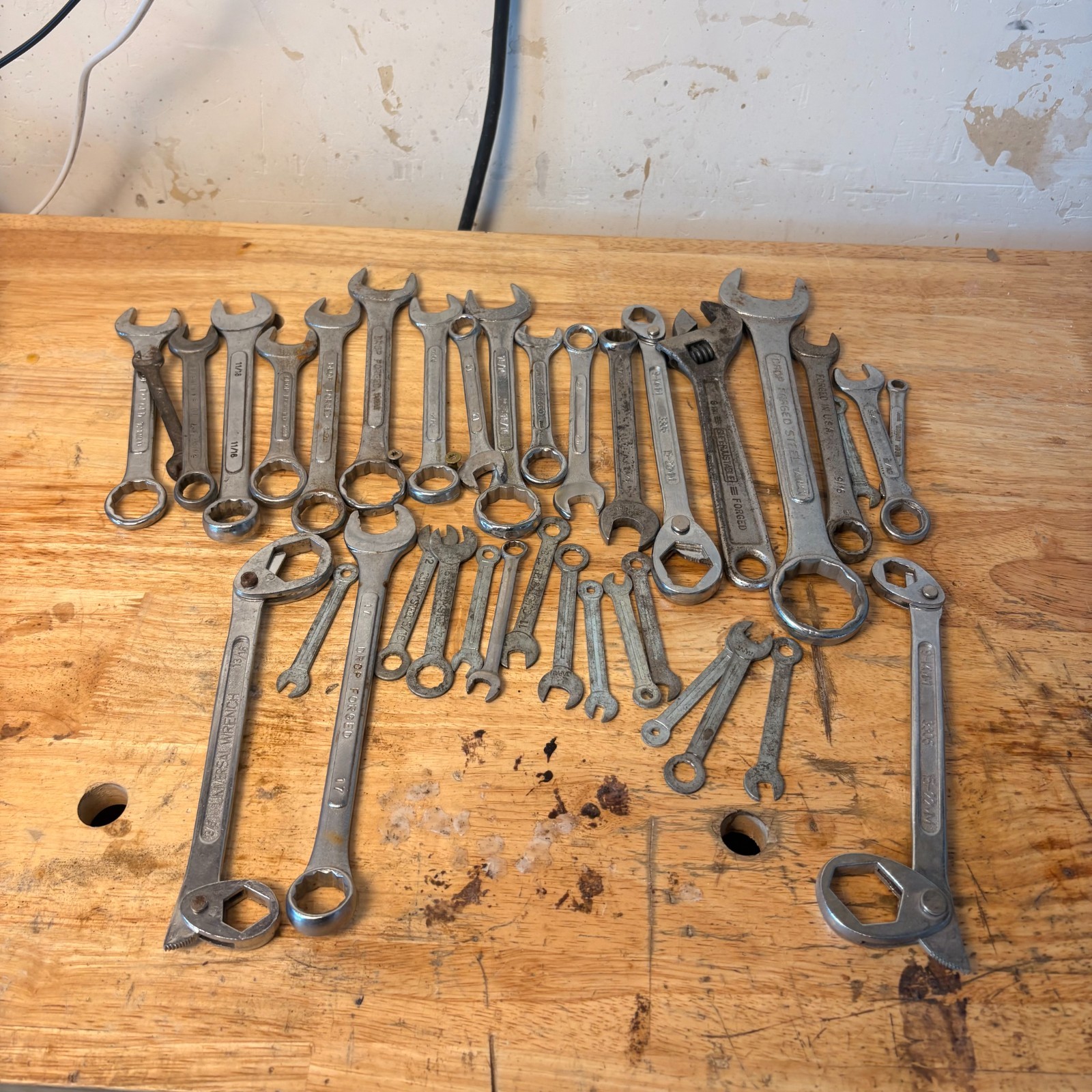 36 Pc Mixed Wrench Lot Mechanic Hand Tools SAE Metric Assorted Unbranded Set