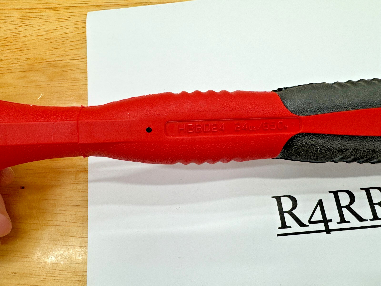 Snap-on Tools USA NEW 24oz/650g RED Soft Grip Dead Blow Hammer HBBD24R