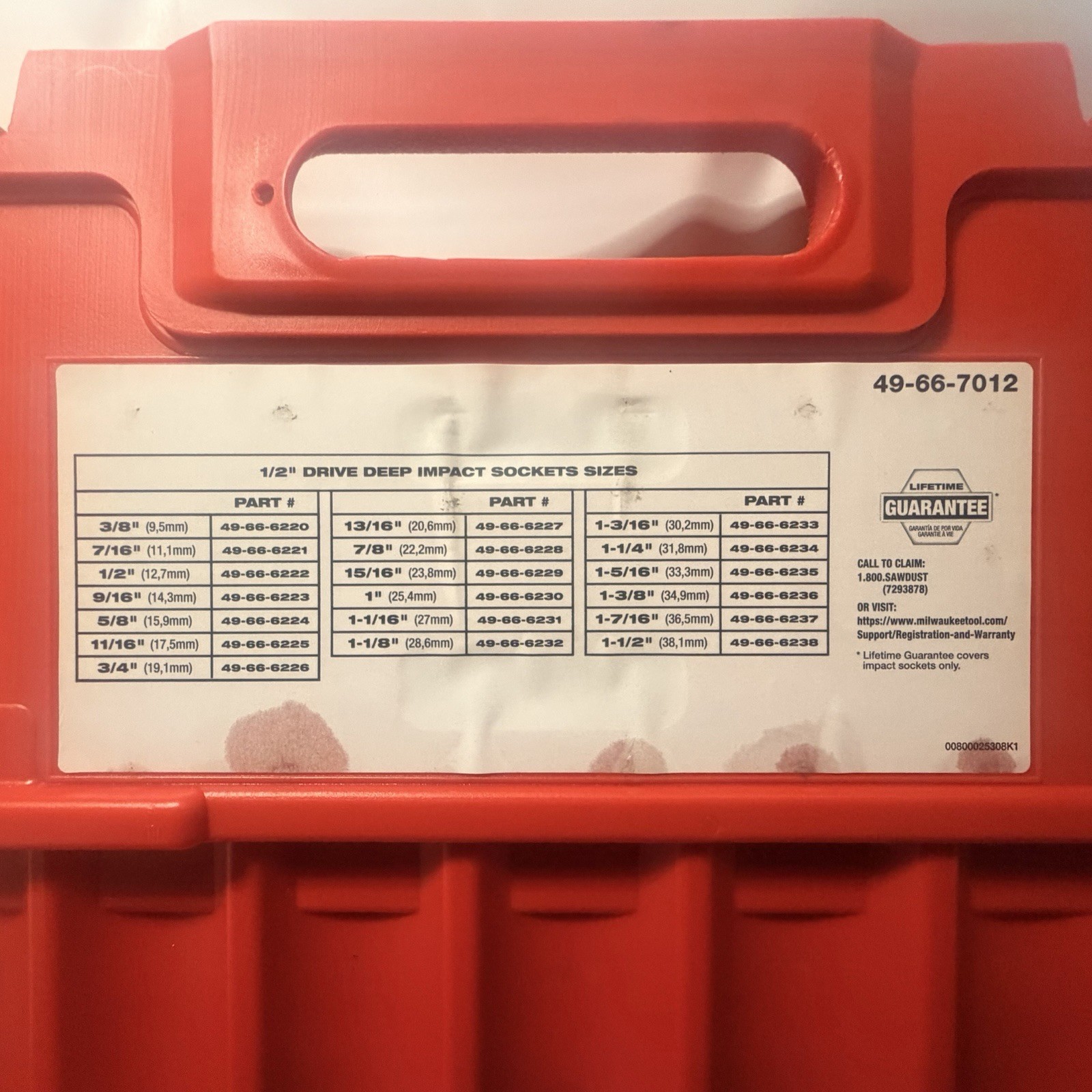 Milwaukee 49-66-7012 SHOCKWAVE Impact Duty 1/2″ Socket Set, 19 Pieces ***MINT***