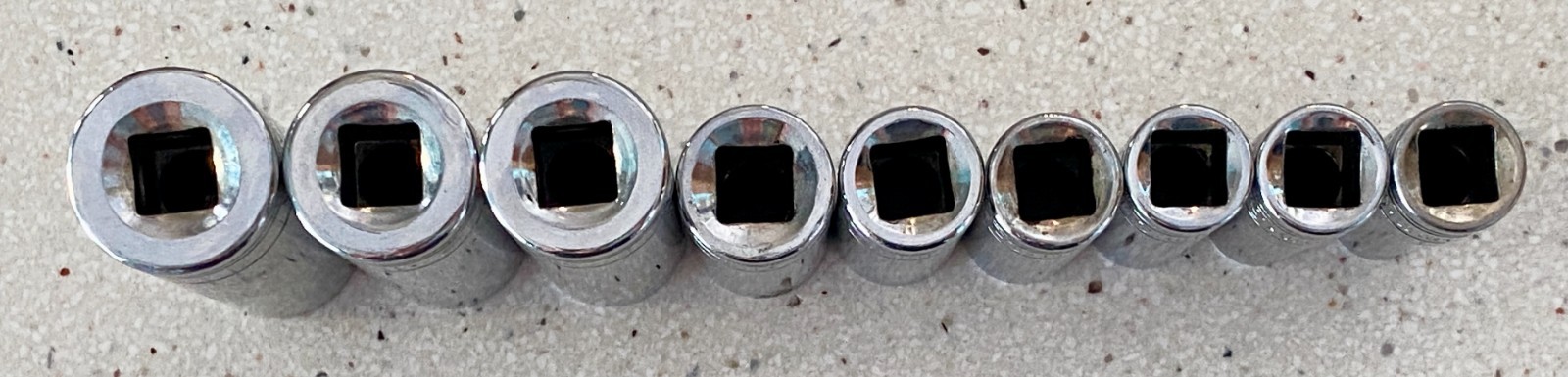 SK Tools USA 6 Point Metric Deep Well Socket Lot 3/8″ Drive 9 Pieces Used