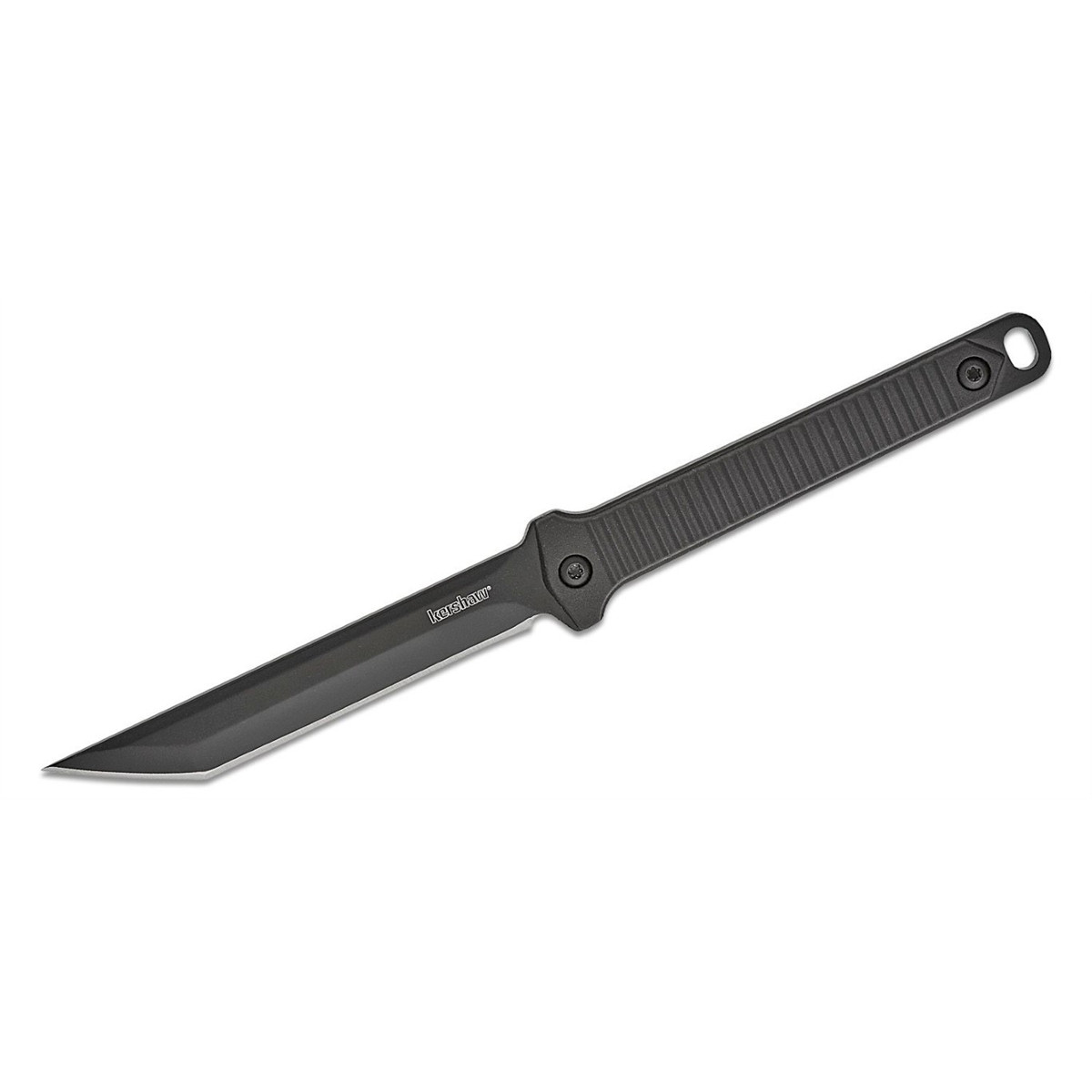 Kershaw Dune American Tanto Fixed Blade Neck Knife with Nylon Sheath – Black