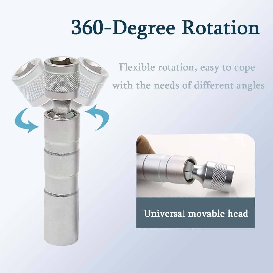 5/8-Inch（16mm） Thin Wall Spark Plug Socket,12 Points 3/8″ Drive Spark Plug So…