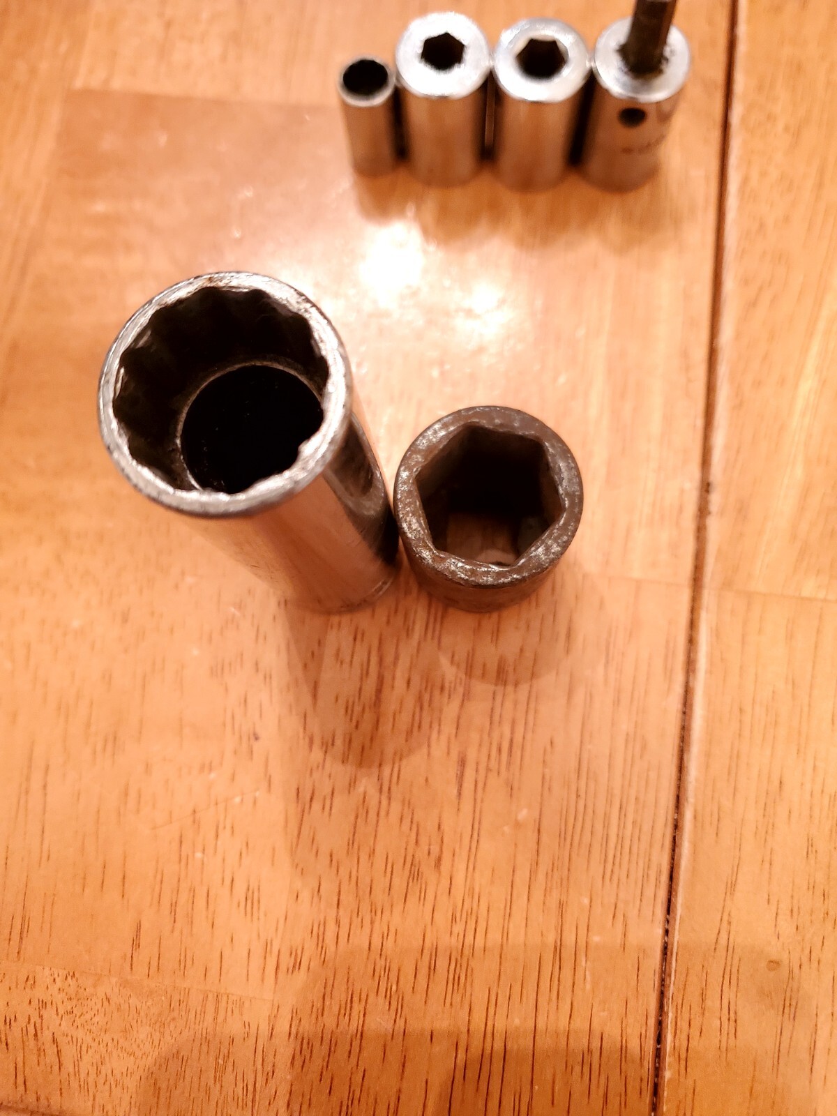 Snap On Mac 1/4 3/8 1/2 Drive Mixed Sockets Worn Or Damaged Lot Of 6