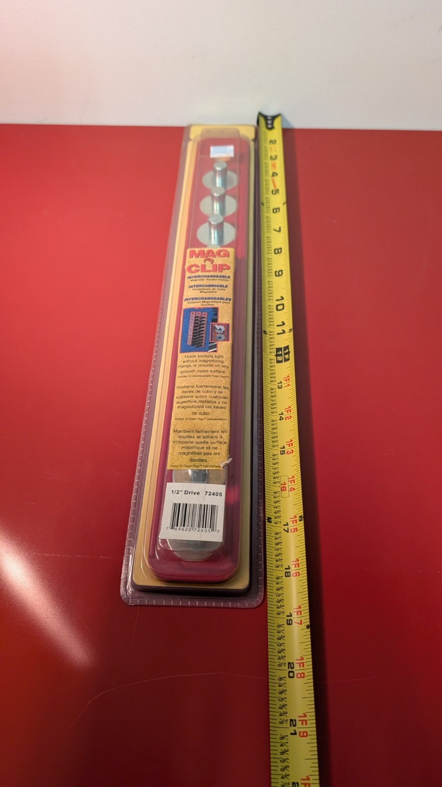 Meg Clip 1/2-in Drive 72405 Magnet Socket Holder 1/4 3/8 1/2 Shallow Deep Socket