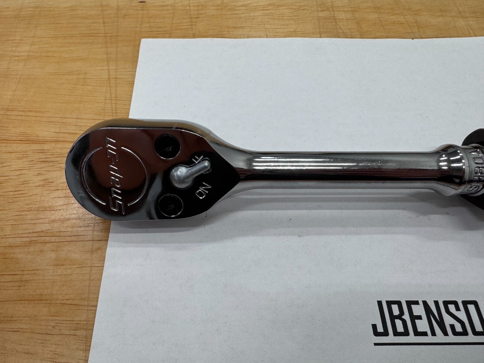 Snap-on Tools NEW ULTRA RARE WOOD 1/2″ Drive Wood Grip Fixed Head Ratchet SH80A