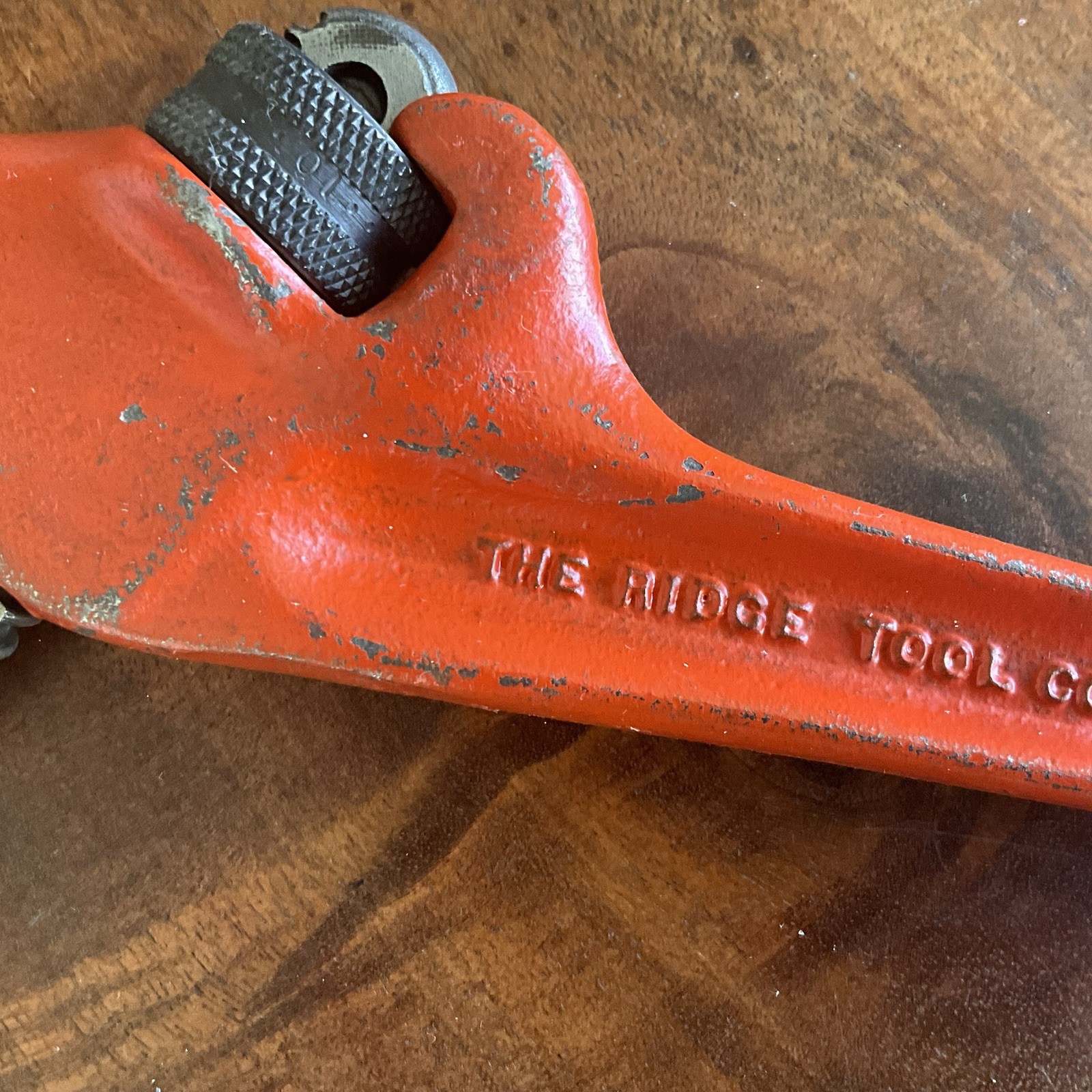 Ridgid Model E-110 Offset Hex Smooth Jaw Pipe Wrench, Red, American Made