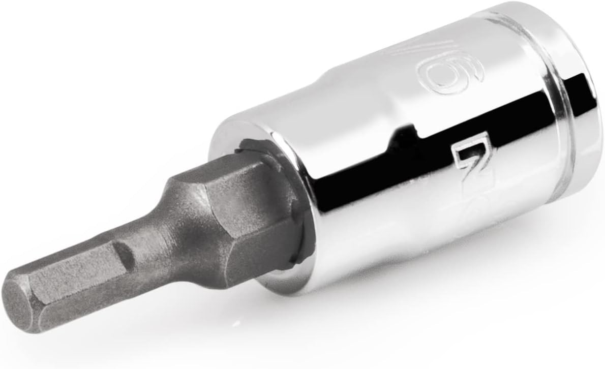 1/4 Inch Drive Hex Bit Socket 9/64 Inch S2 Steel Chrome Finish