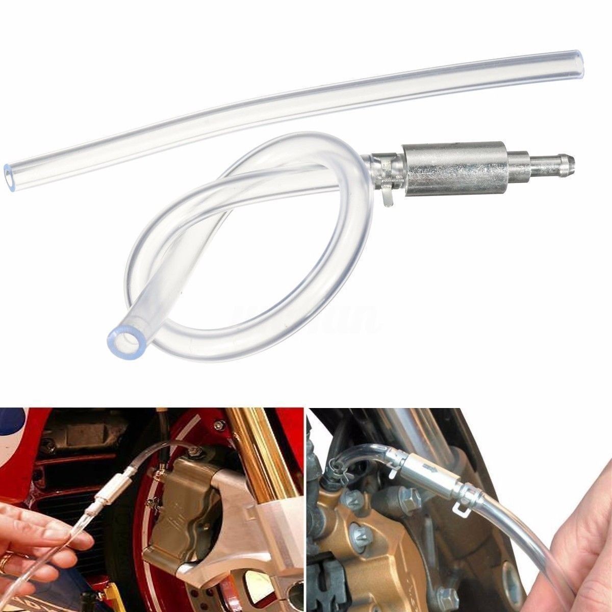 US Clutch Brake Bleeder Hose One Way Valve Tube Bleeding Tool Kit Motorcycle Car