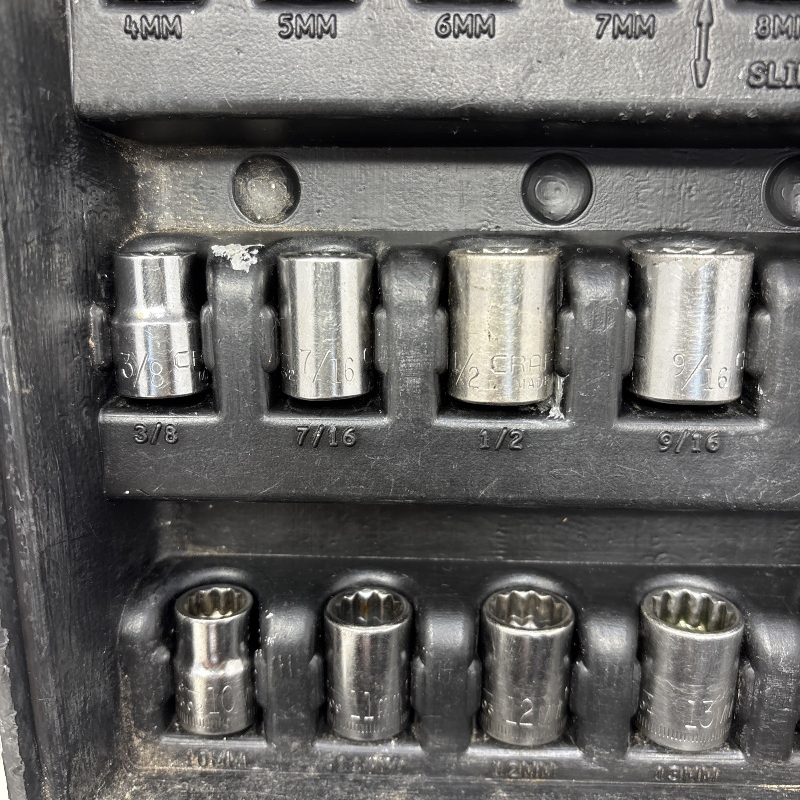 Craftsman 53 PC Mechanics Socket Tool Set USA Metric / SAE 1/4 6 Pt 3/8 12 Pt