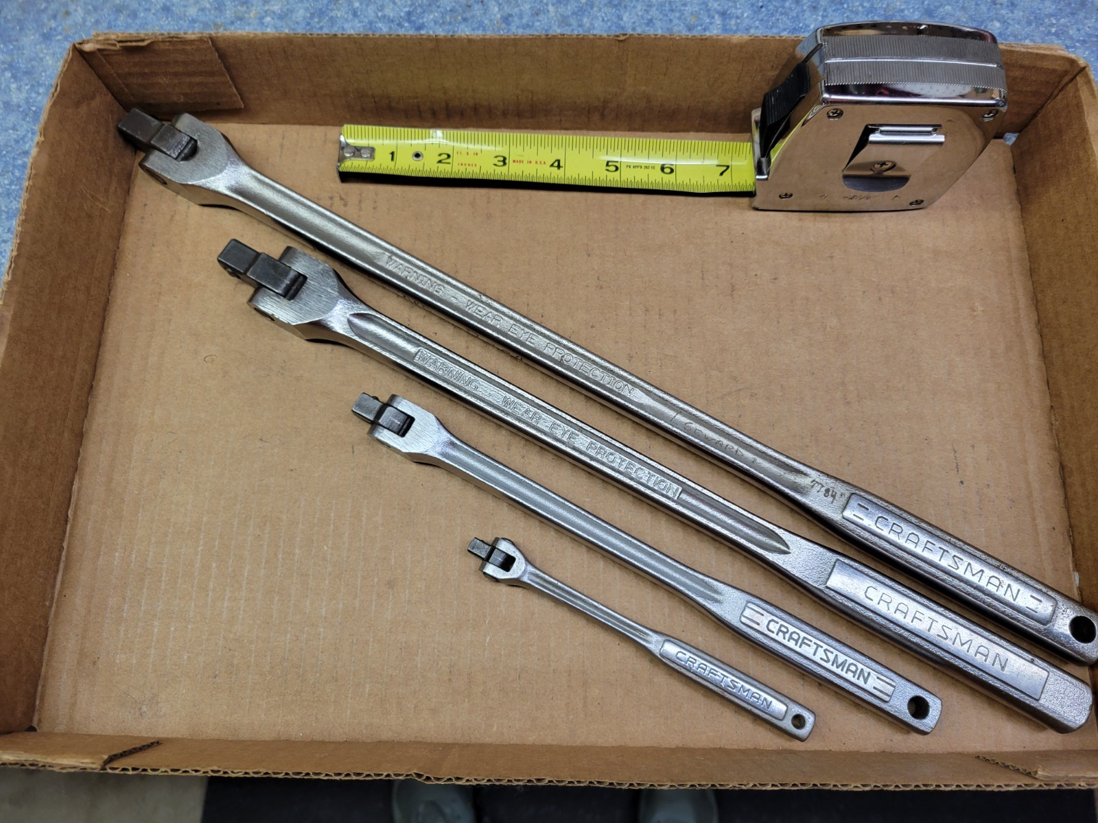 Craftsman USA 4-Piece Breaker Bar Set 1/4 + 3/8 + 1/2″ + 1/2″ long
