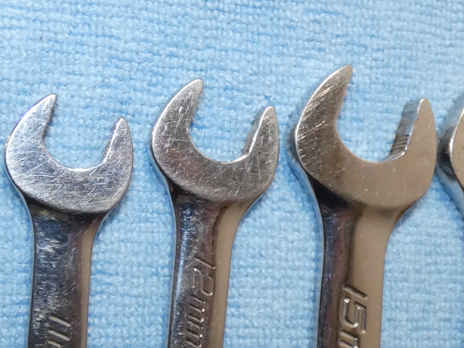 SNAP-ON 6PC METRIC 12PT SHORT COMBINATION WRENCH SET 19MM.18MM,16MM,15MM.12,11MM