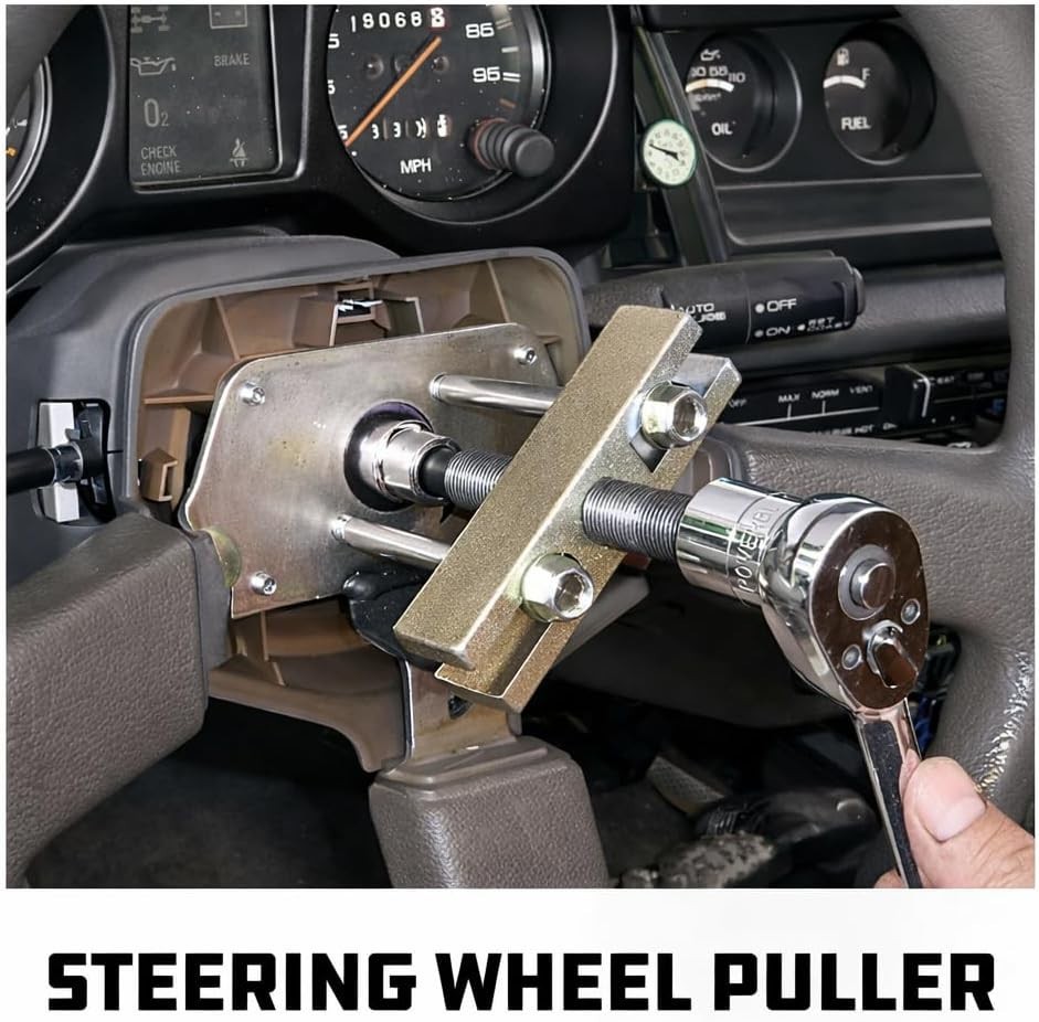 14-Piece Heavy Duty Steering Wheel Puller Set with Frustration-Free Storage Case