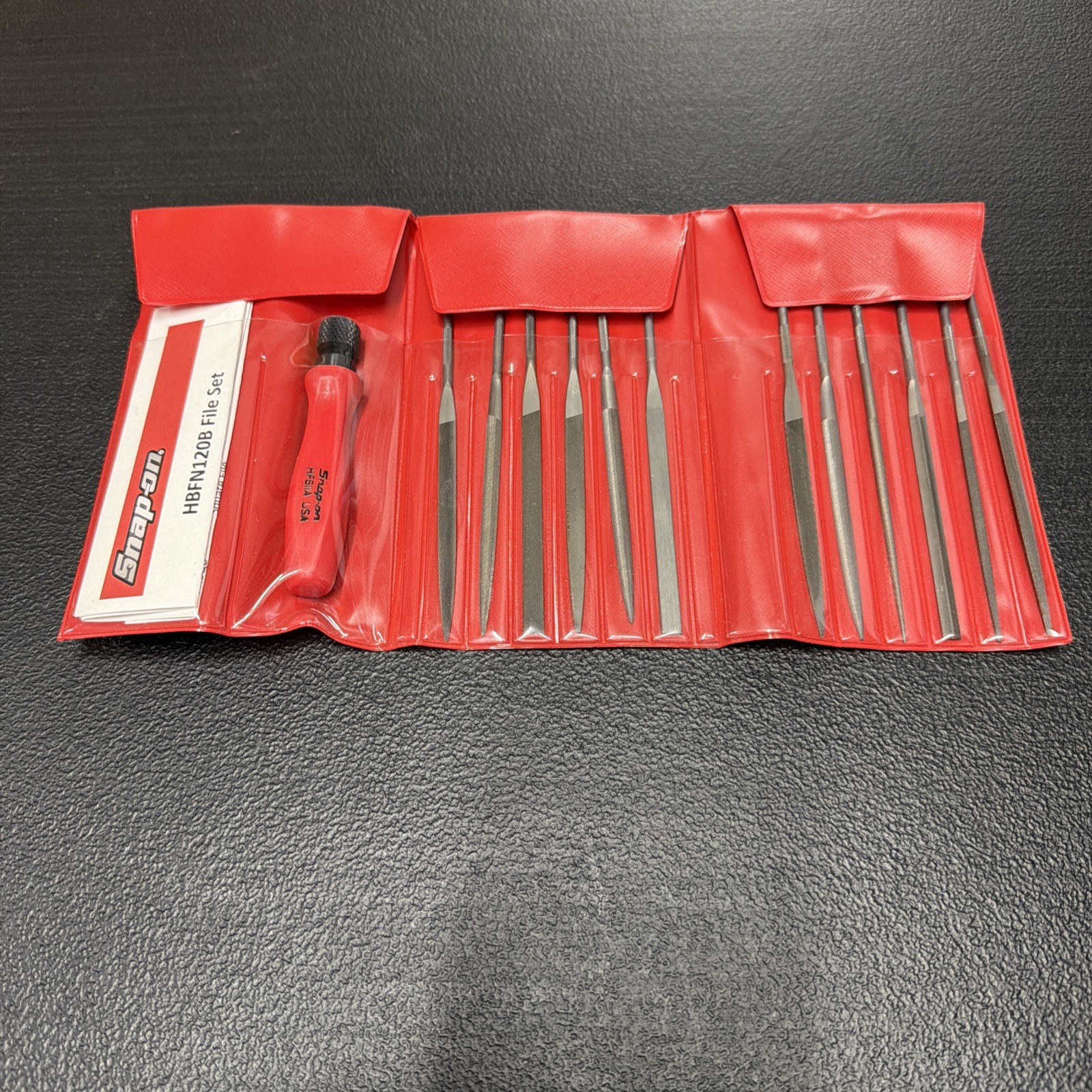 New Snap-on™ HBFN120B Miniature Swiss File Set with Interchangeable Blades