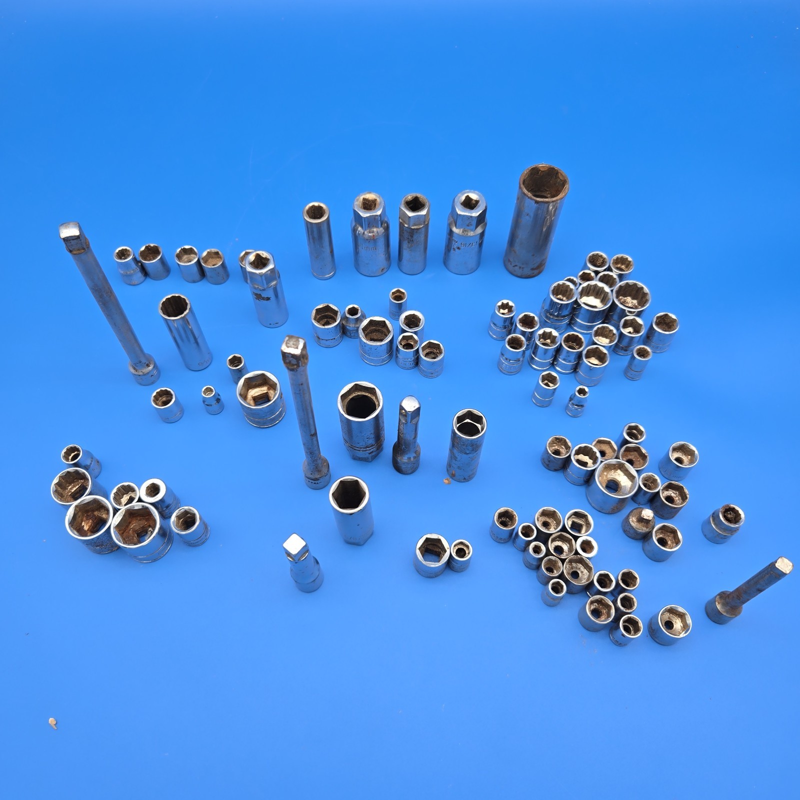 89 Pc Mixed Socket Lot S-K Craftsman Master Mechanic SAE Metric Tools