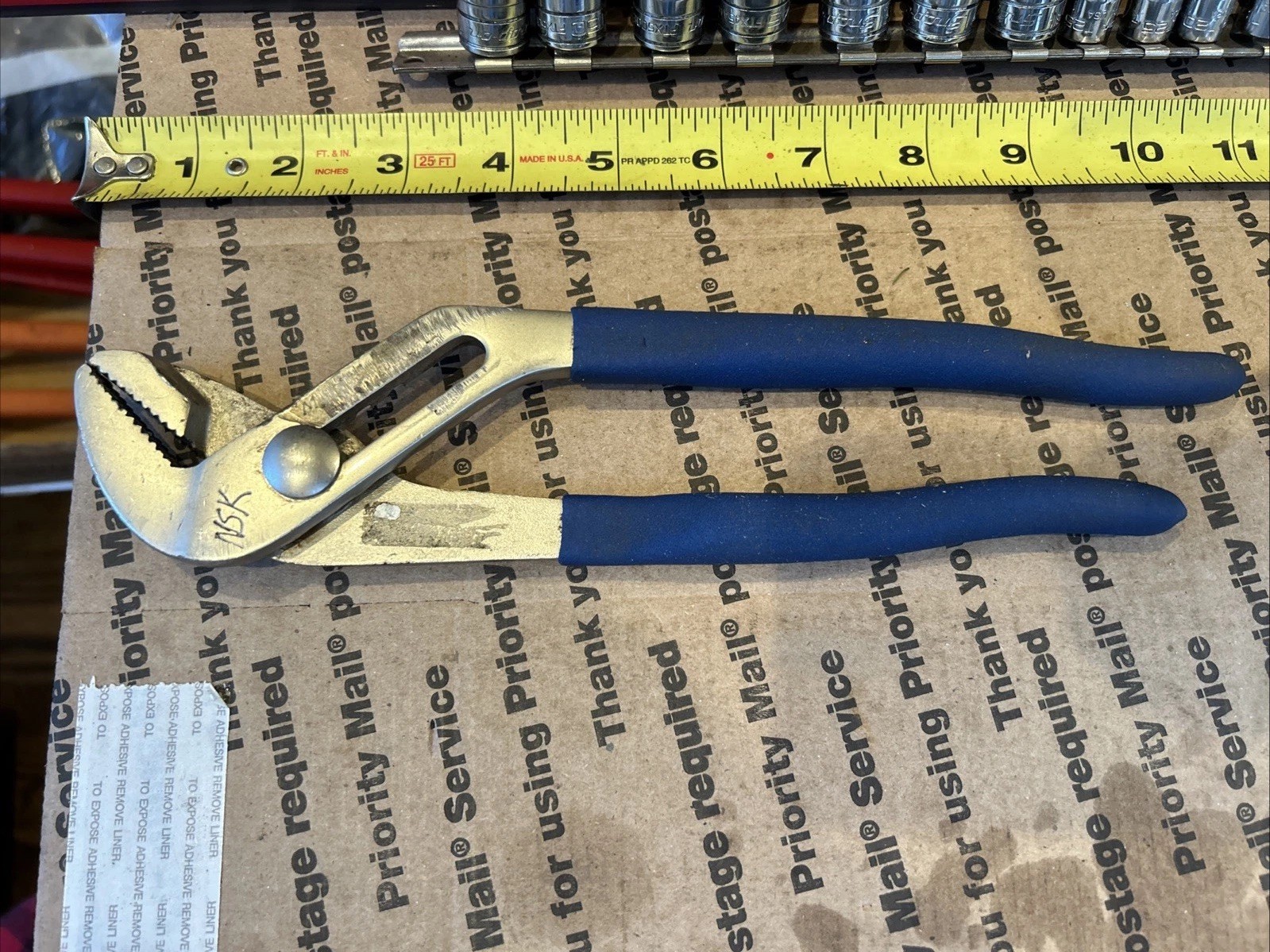 Westward 4YT05 10″ Blue Rubber Handle Groove/Slip Joint Pliers
