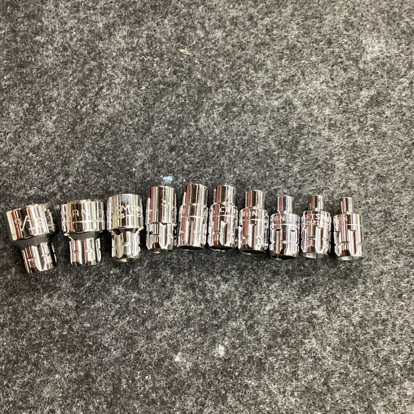 Craftsman 1/4 Inch Drive Max Axess SAE Socket Set 10 Pieces 5/32” – 9/16”