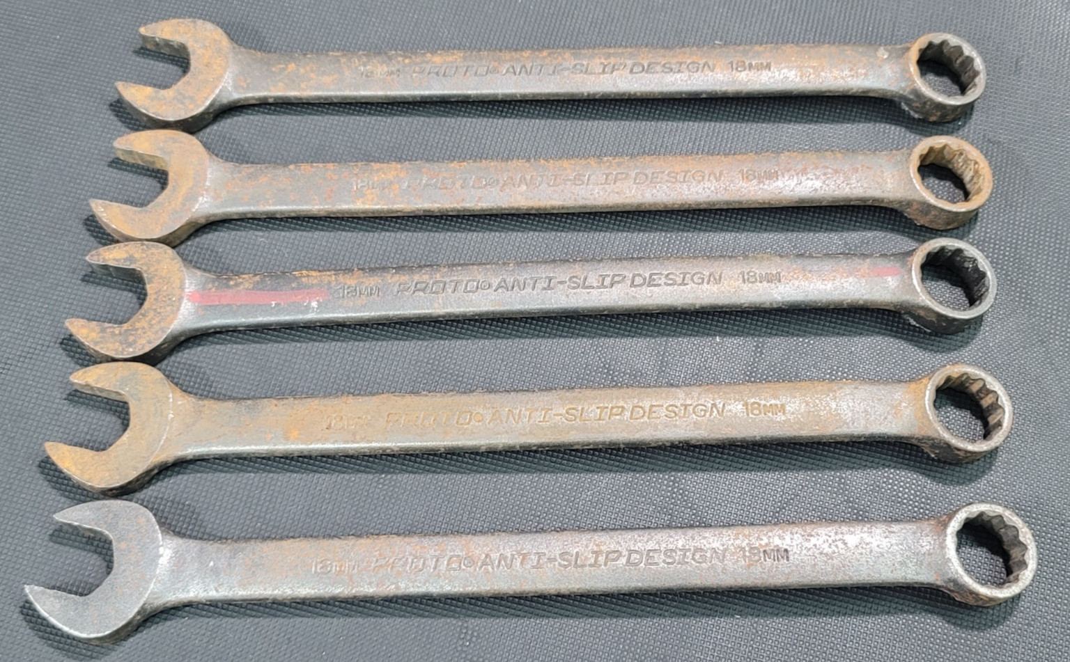 Lot of 5 Proto Professional 18mm Metric 12 Point Combination Wrench 1218MBASD