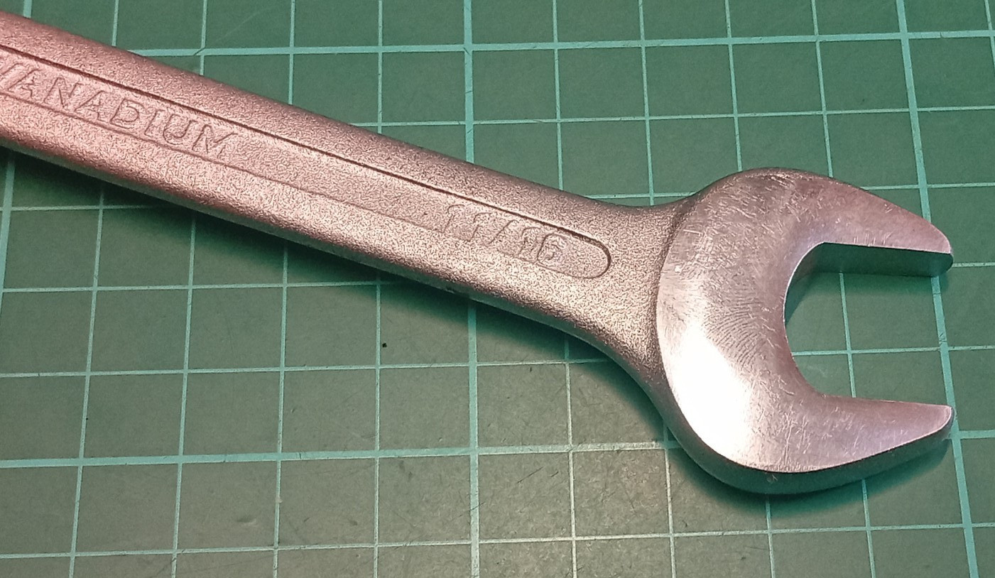 Vintage KAMASA-TOOLS, 11/16″ AF, Chrom-Vanadium, Combination Spanner, W Germany