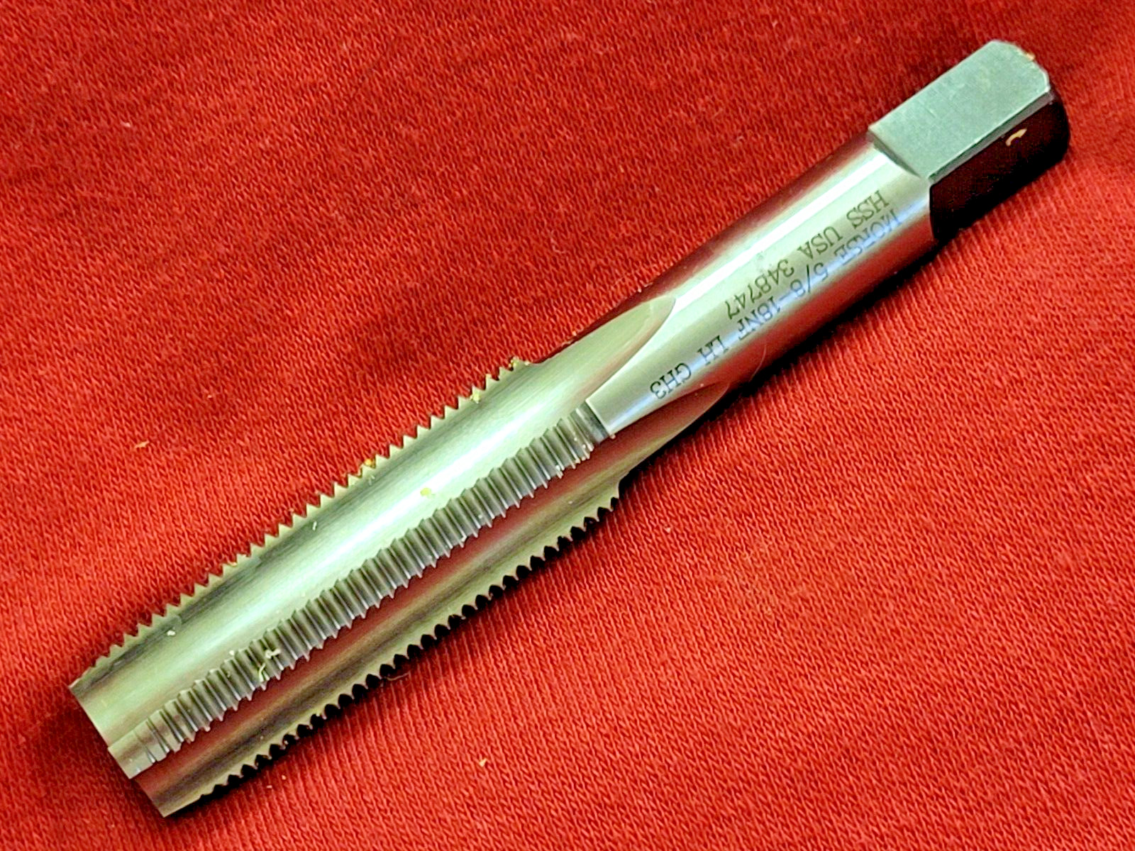 5/8-18 NF Plug Tap LEFT HAND Morse MT3733453 Hand Tap GH3 USA Morse
