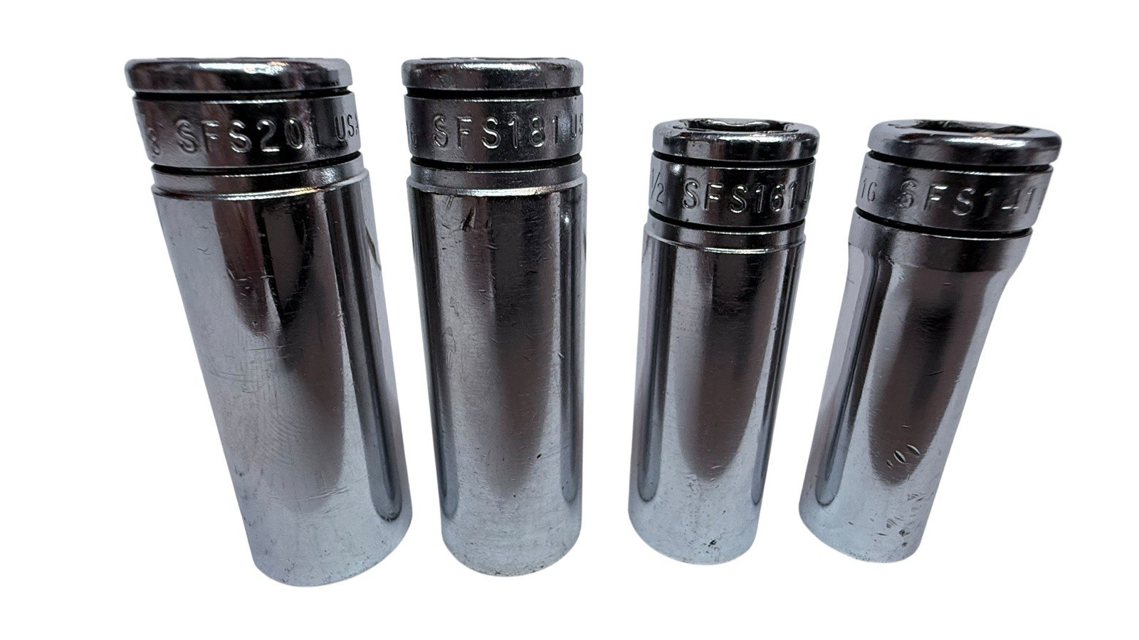 Snap-on SFS Series 10pc 3/8″ Drive SAE Deep Socket Set 1/4″–7/8″ 6-Point Chrome
