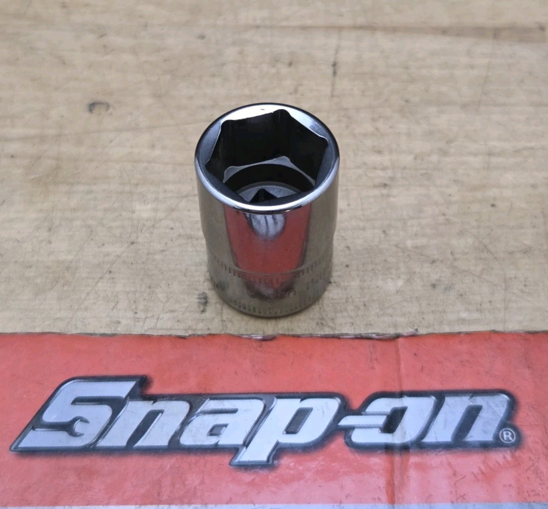 New Snap On FSM151 – 3/8″ Drive 15mm Shallow 6 Pt Chrome Socket