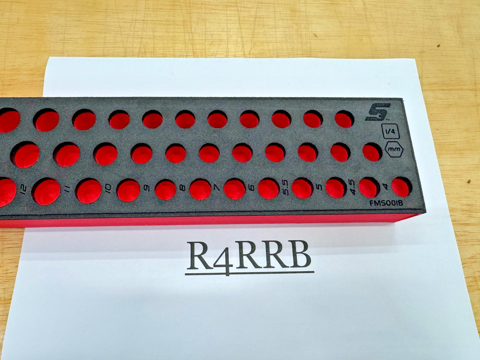 Snap-on Tools RED FOAM ORGANIZER 42pc 1/4″ Drive Metric Socket Set FMS001BR
