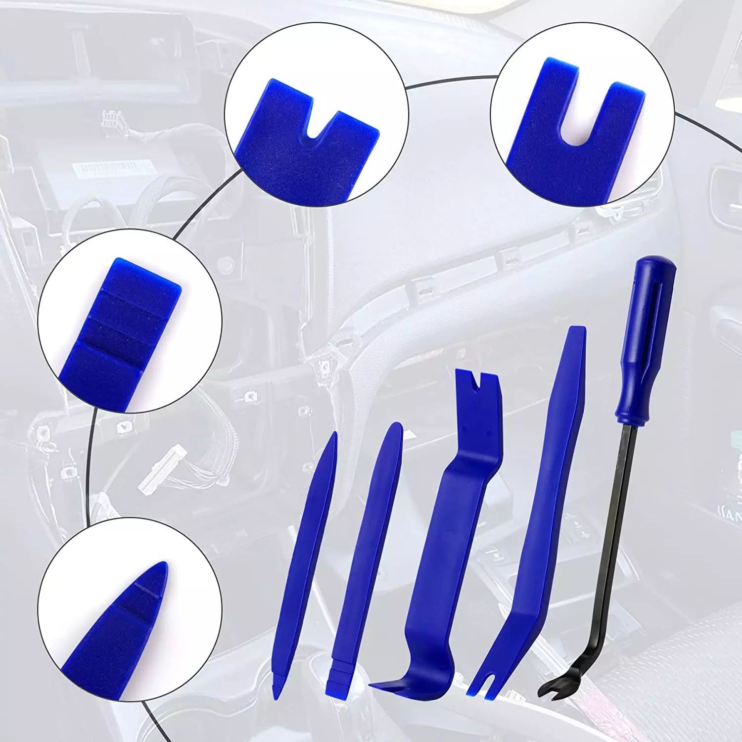 Car Door Trim Removal Tool Pry Panel Dash Radio Body Clip Installer Kit set