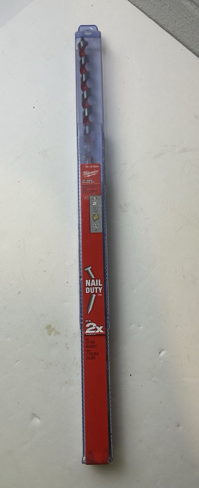Milwaukee 1/2″ x 18″ Ship Auger Drill Bit w/ 5/16 Hex Shank #48-13-5540
