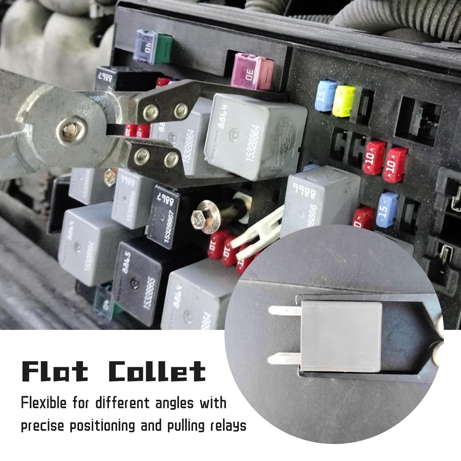 4 PCS Car Fuse Puller Tool Relay Pliers Kit Non-Slip Replace Vehicle Compact