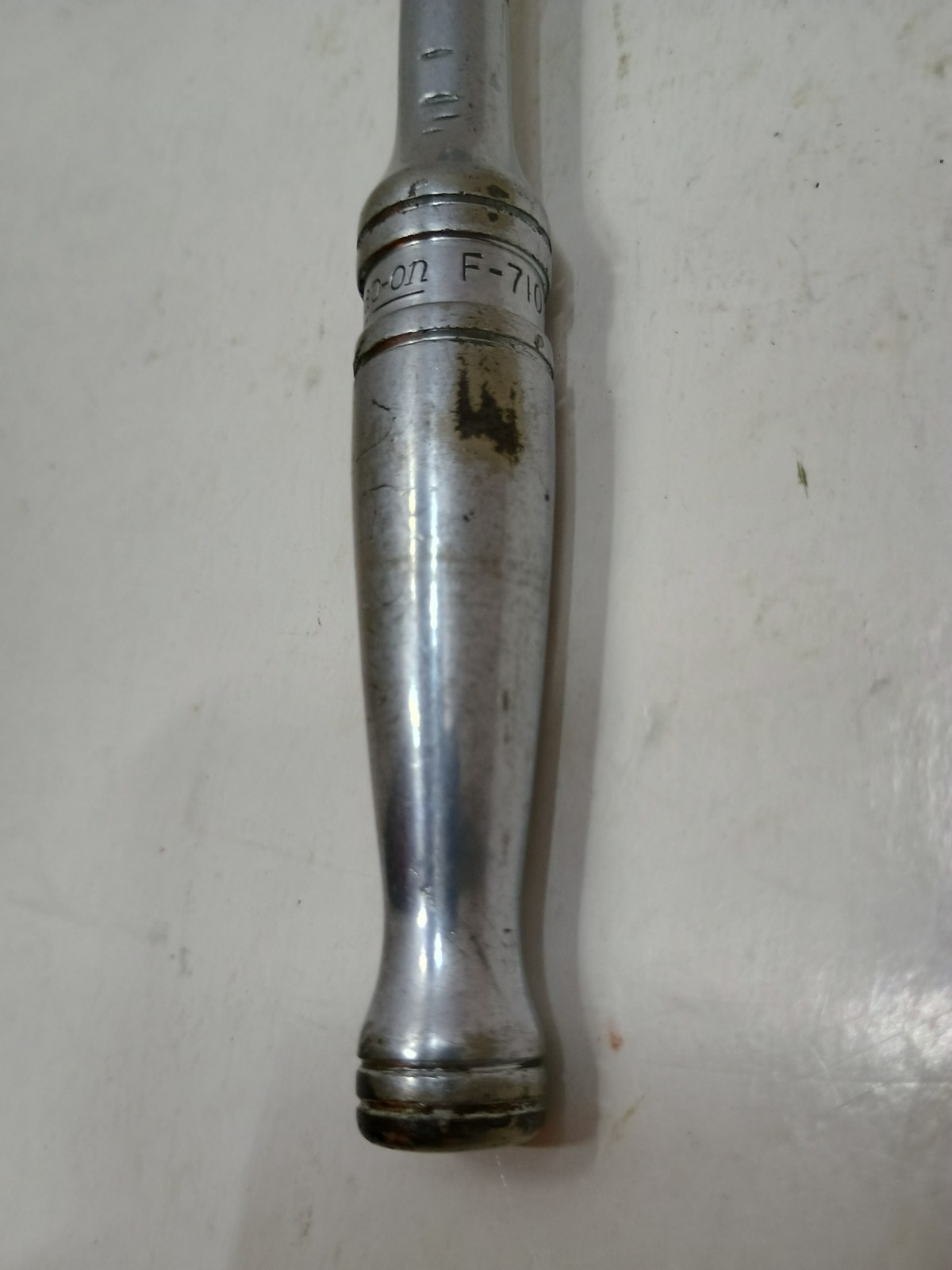 83 -Snap-On F-710B 7.5″ Length Ratchet Wrench 3/8″ Dr Standard Handle USA Used