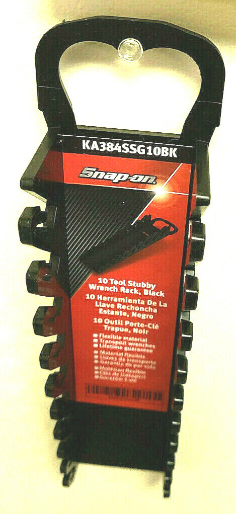 SNAP-ON Wrench Rack 10 Positions Stubby Short Medium Mini KA384SSG10BK Black