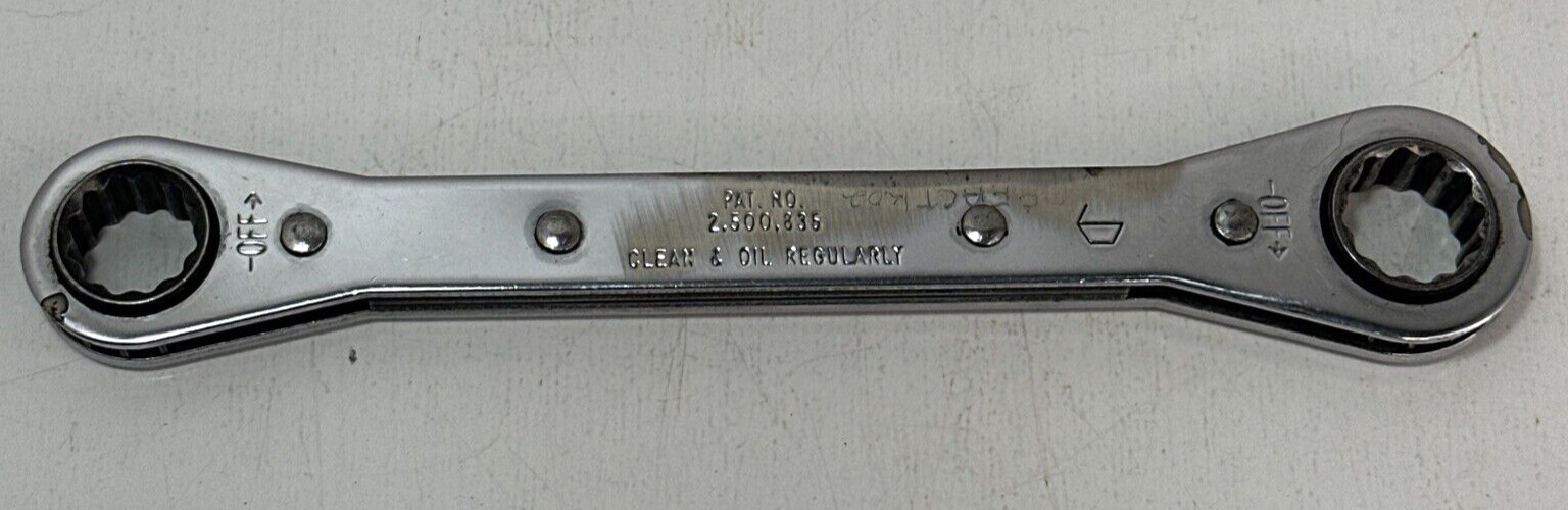 Snap On R1618C 1/2″ x 9/16″ SAE Double Box End Ratcheting Wrench USA 2006