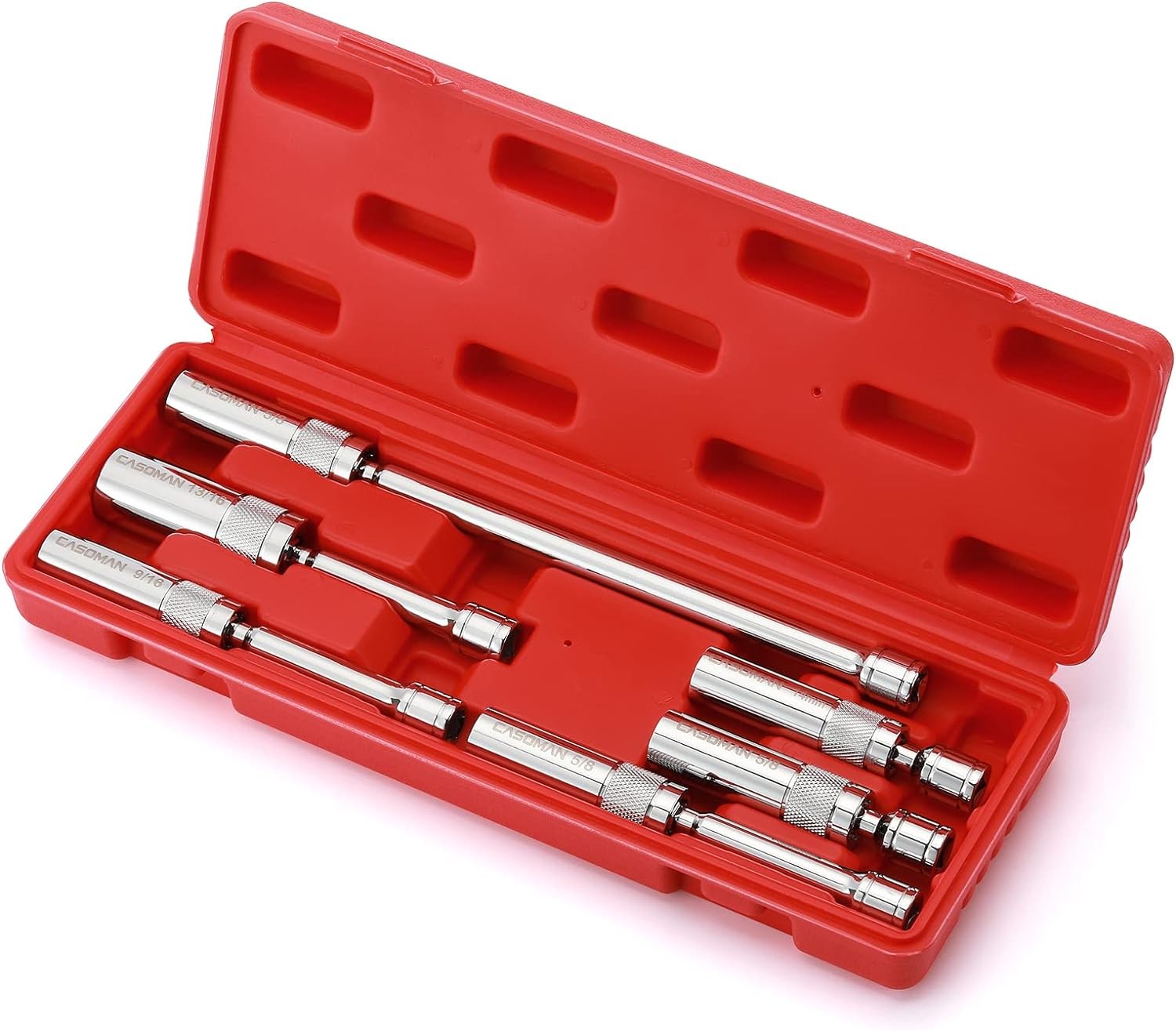 3/8-Inch Drive Magnetic Swivel Spark Plug Socket Set 6 Pieces 12-Point