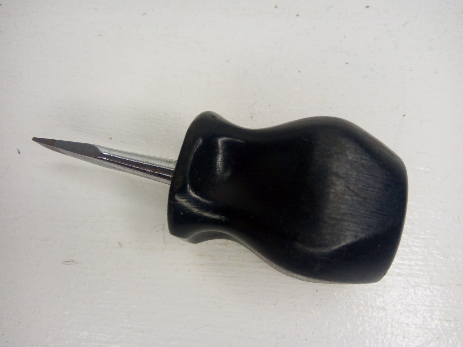 SNAP ON SDD1 BLACK HANDLE STUBBY FLATHEAD SCREWDRIVER