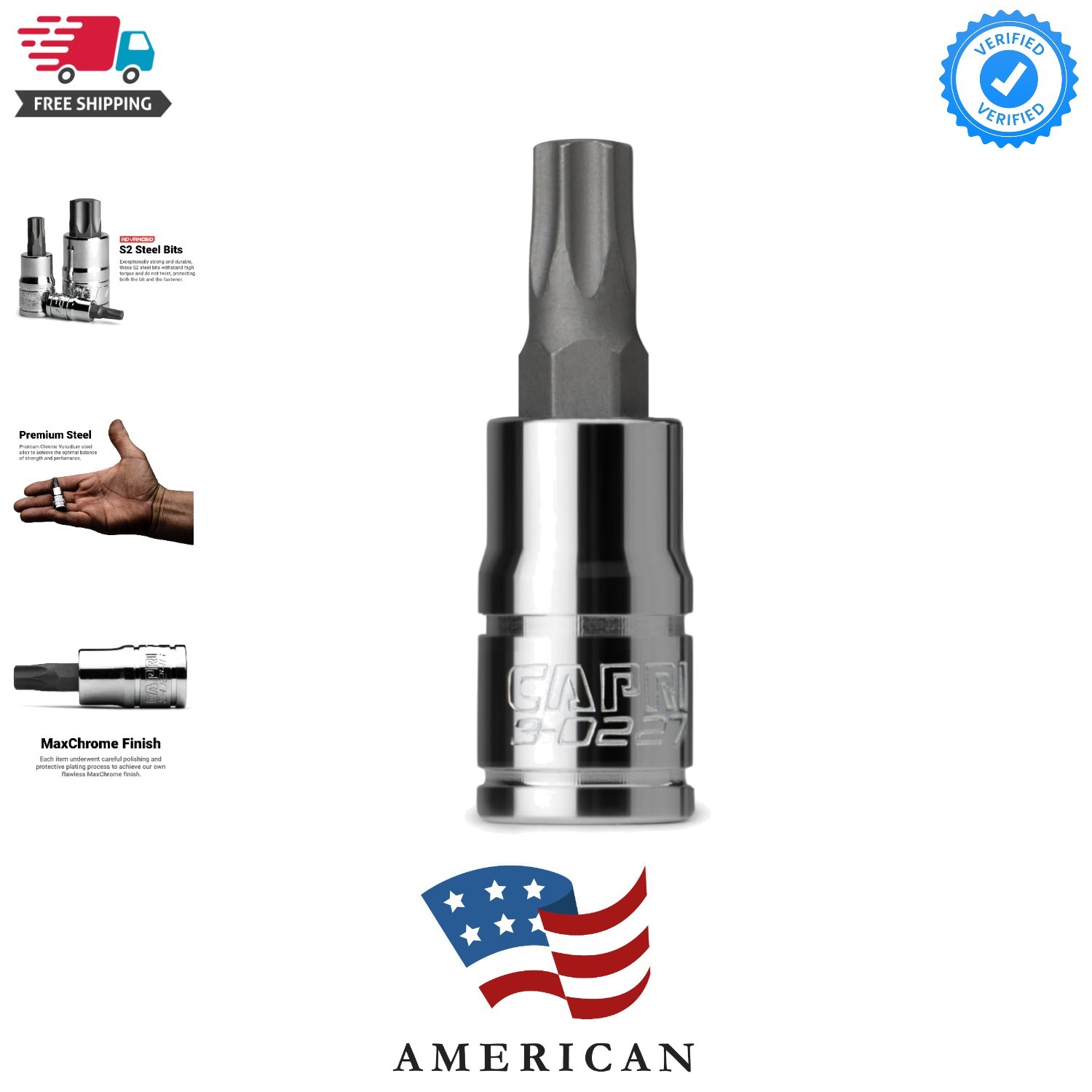 3-0227 T30 Star Bit Socket, 1/4-Inch Drive
